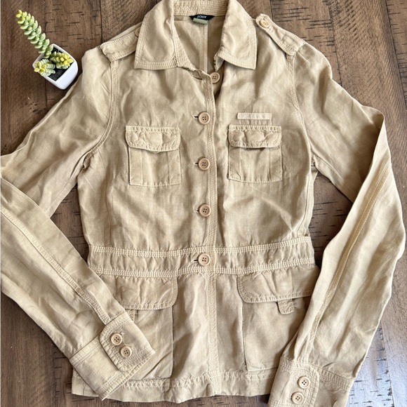 J. Crew Tan Utility Jacket military field - Picture 1 of 9